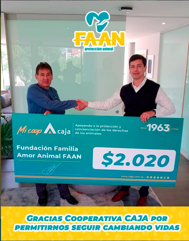 CAJA big check