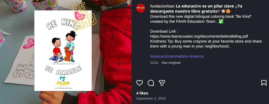 Be Kind Instagram post