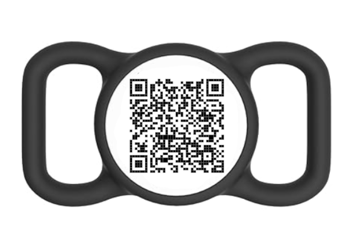 Scan this QR code with your phone to see a real dog profile! QR Code Collar Tag - Scan to see dog profile